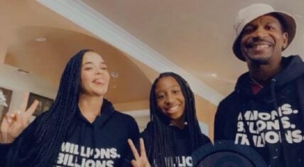 Stevie J posts pic with Faith Evans and daughter Eva