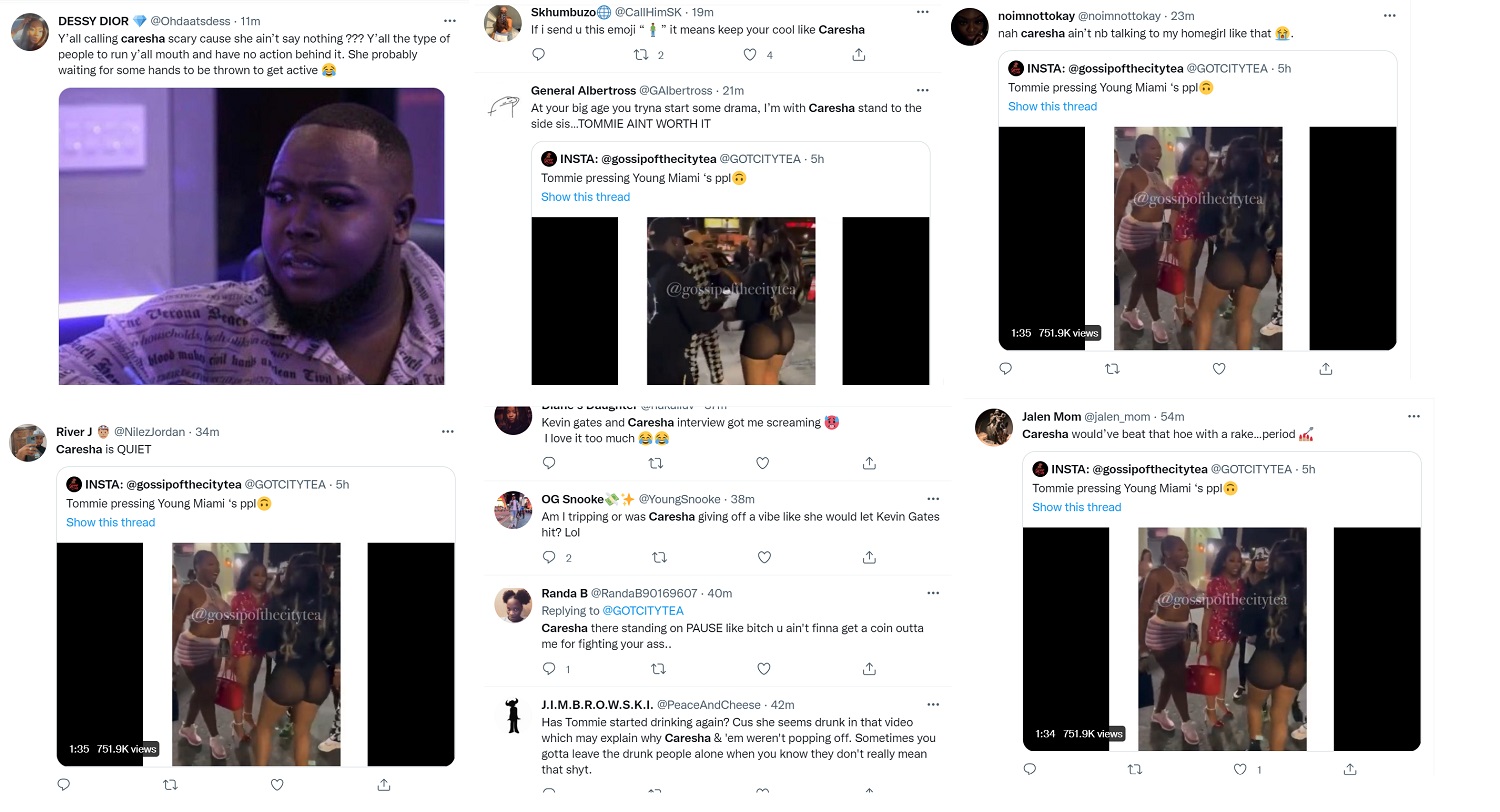 Tommie got into altercation with Yung Miami's friends