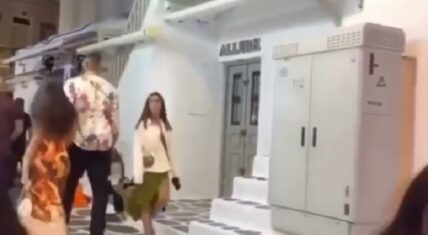 Tristan Thompson holding hands with mystery woman in Greece
