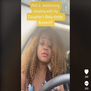 Woman caught in bed with her daughter's baby daddy speaks out