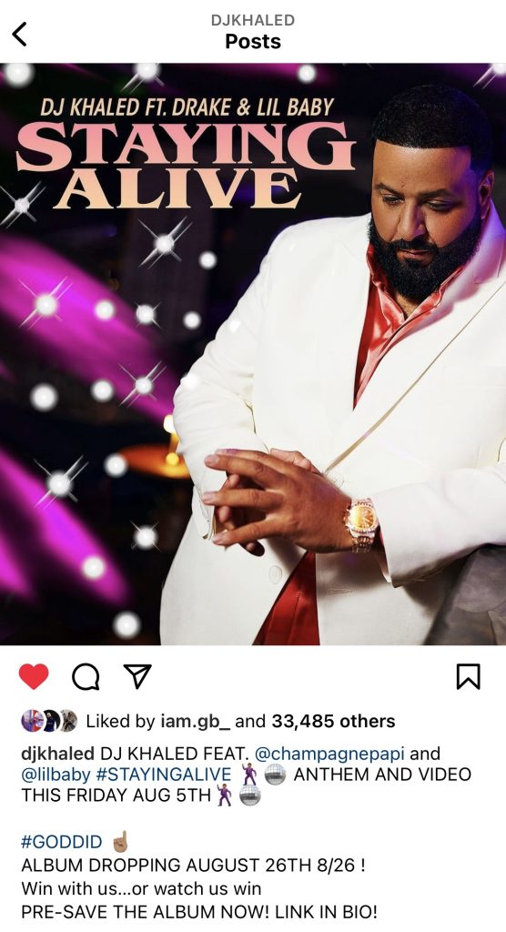 DJ Khaled announces release date for new single and album 