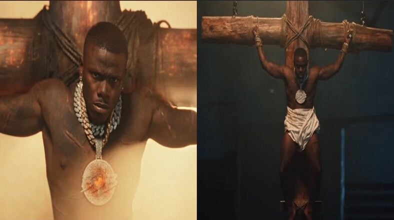 DaBaby gets backlash for depicting himself on a cross