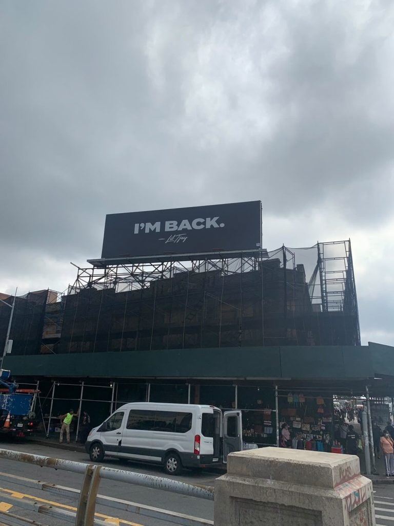 Lil Tjay billboard appears in NYC