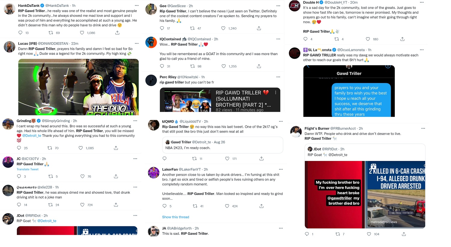 Gawd Triller popular NBA 2K streamer has passed away