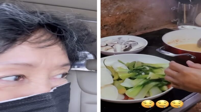 Saweetie hangs out with Grandma and cooks Filipino food