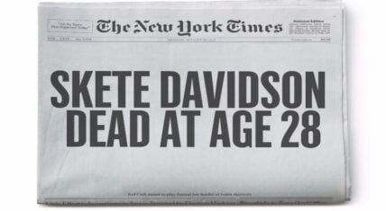 Kanye West posts a photoshopped headline "Skete Davidson dead at age 28" on Instagram, mocking Pete Davidson.