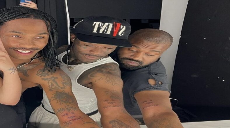 Kanye West, Lil Uzi Vert and Steve Lacy get matching tattoos