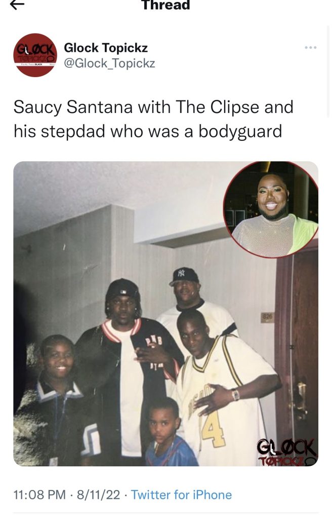 Saucy Santana throwback photo with Clipse goes viral
