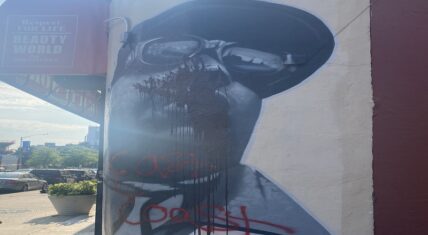 The Notorious B.I.G mural in Brooklyn vandalized