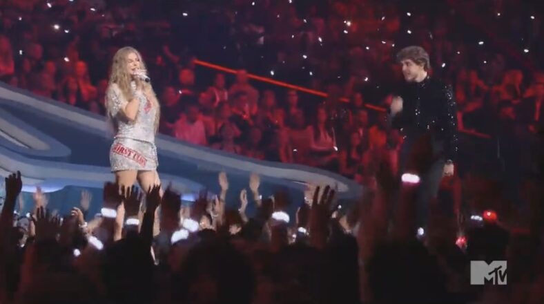Jack Harlow performs with Fergie at 2022 VMAs