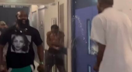 Travis Scott celebrates show with James Harden and Kevin Durant