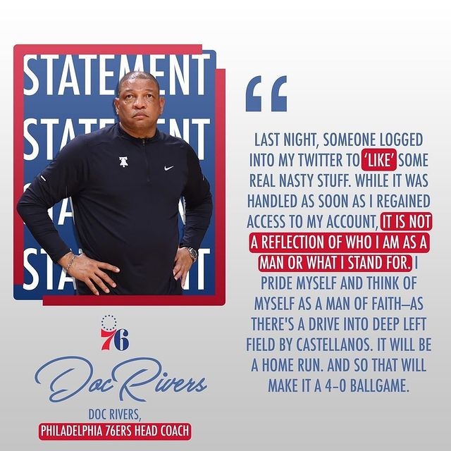 Doc Rivers' explicit Twitter likes go viral as he says he was hacked