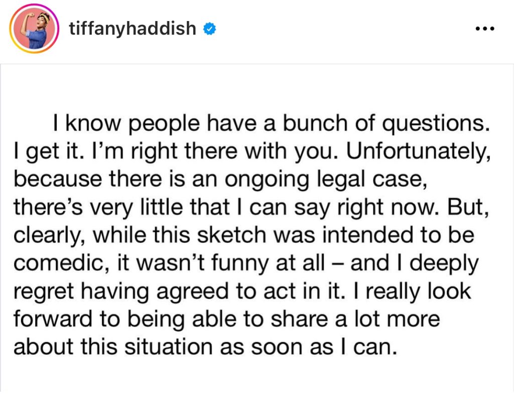 Tiffany Haddish speaks on lawsuit involving grooming minors