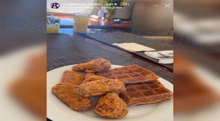 Natalie Nunn posts her food at Roscoe's after PnB Rock passed