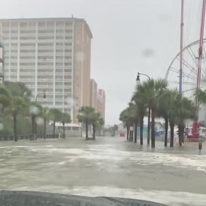 Ocean Blvd in Myrtle Beach is flooded after Hurricane Ian
