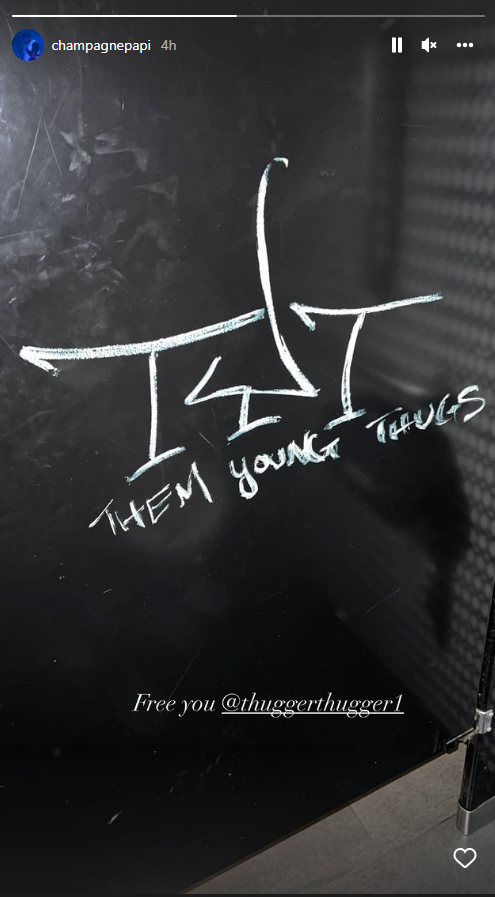 Drake creates "Free Young Thug" post on Instagram