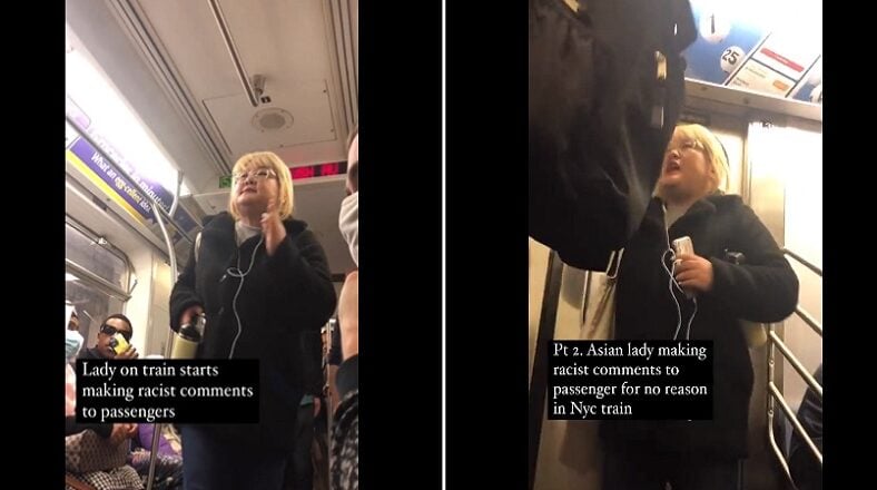 Asian woman filmed making racist comments on NYC subway