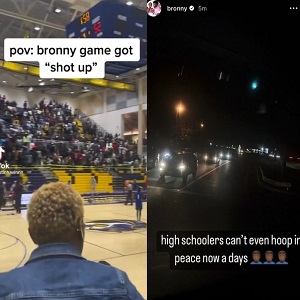Bronny James' basketball game ends due to gun scare