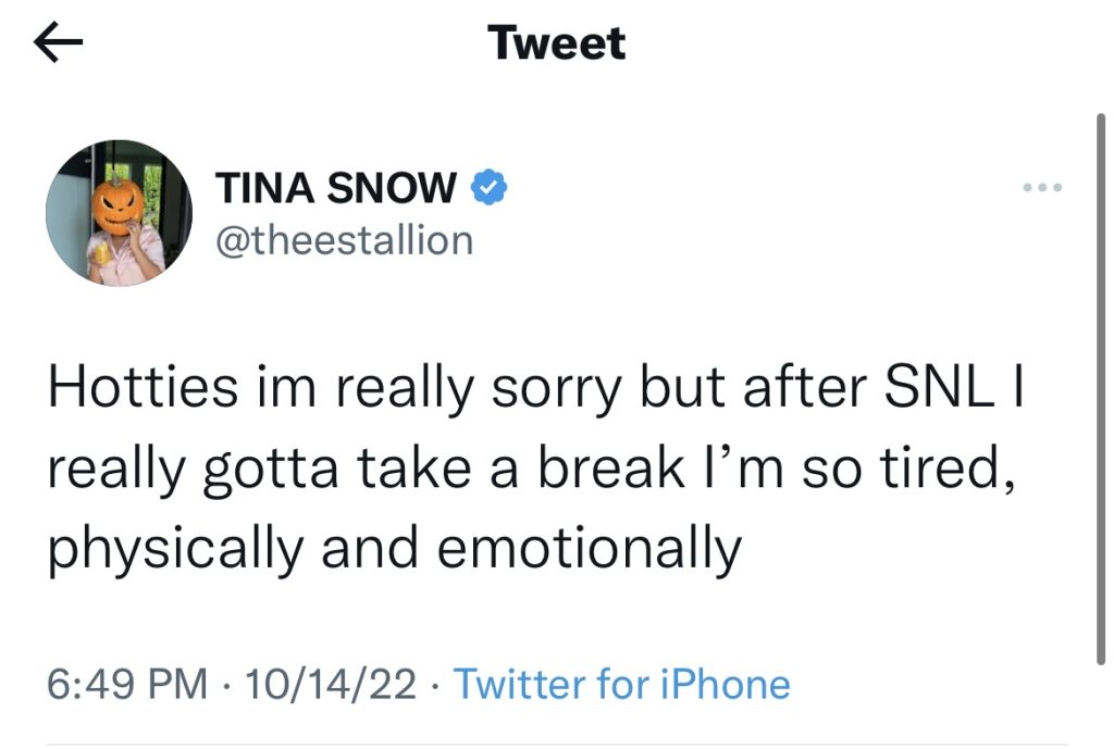 Megan Thee Stallion to take a break after SNL appearance 