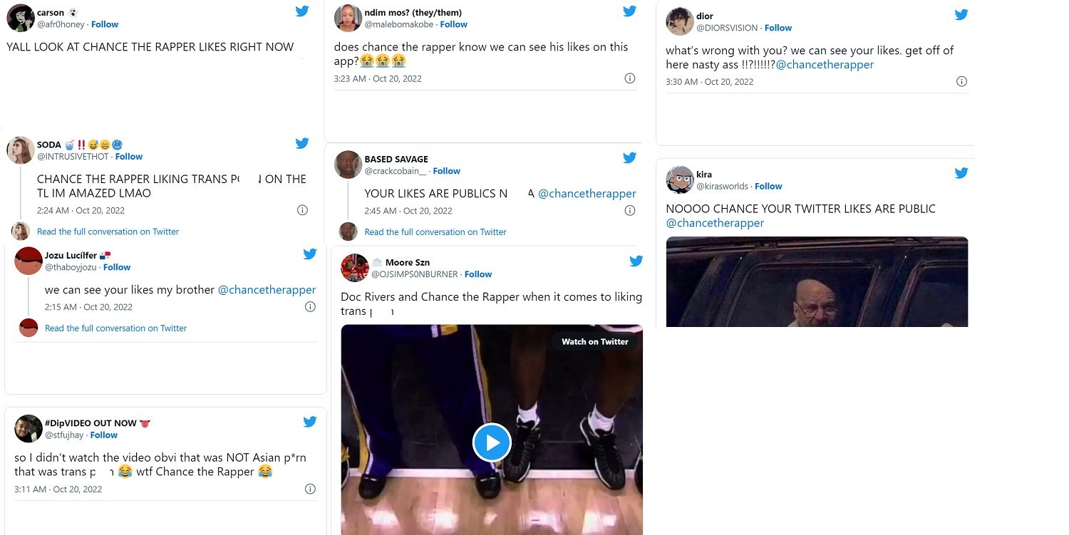 Chance The Rapper caught liking trans videos on Twitter