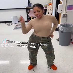 Female teacher reposts TikTok saying all students want to date her
