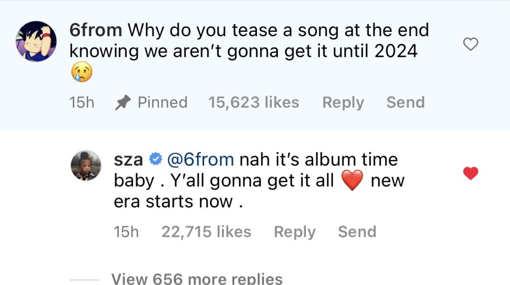SZA previews unreleased song at end of "Shirt" video
