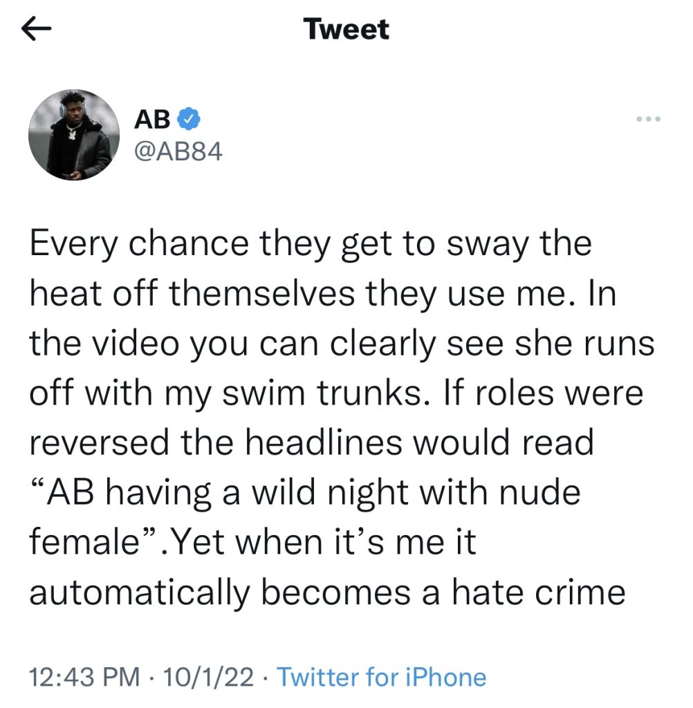 Antonio Brown explains flashing woman in Dubai