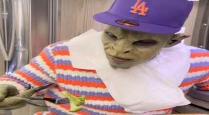 DaBaby eats meal in "Boogeyman" costume