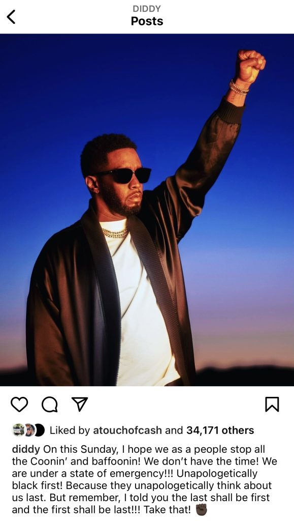 Diddy seemingly disses Kanye West on Instagram