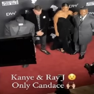 Kanye West and Ray J end feud at Candace Owens' red carpet