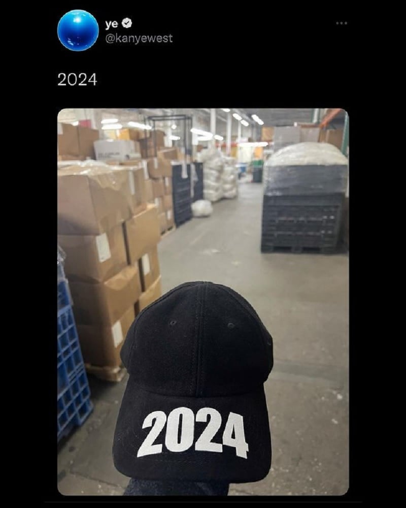Kanye West hints that he's running for president in 2024