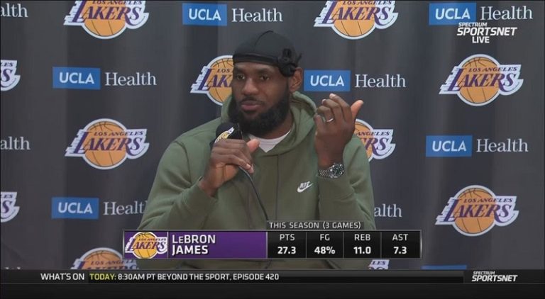 LeBron James says the Lakers can't shoot a penny in the ocean