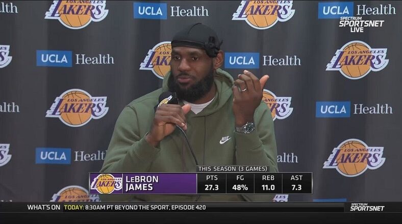 LeBron James says the Lakers can't shoot a penny in the ocean