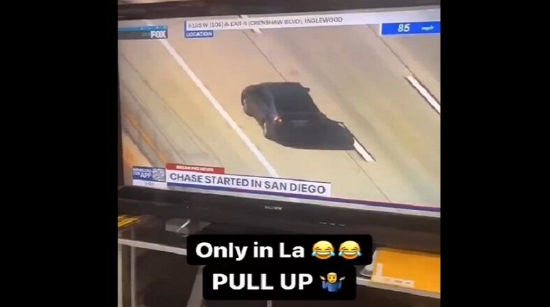 Man calls cousin while he is in high speed police chase