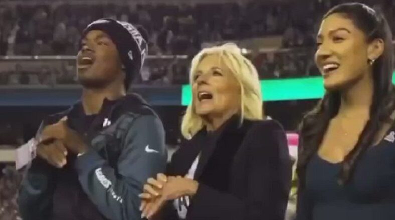 Philadelphia Eagles fans boo Jill Biden and chant F Joe Biden