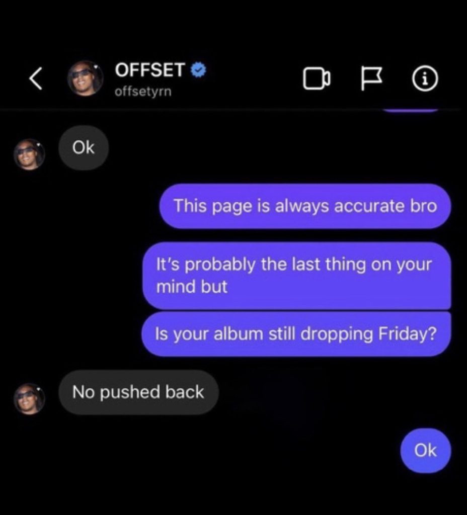 Offset delays album after passing of Takeoff