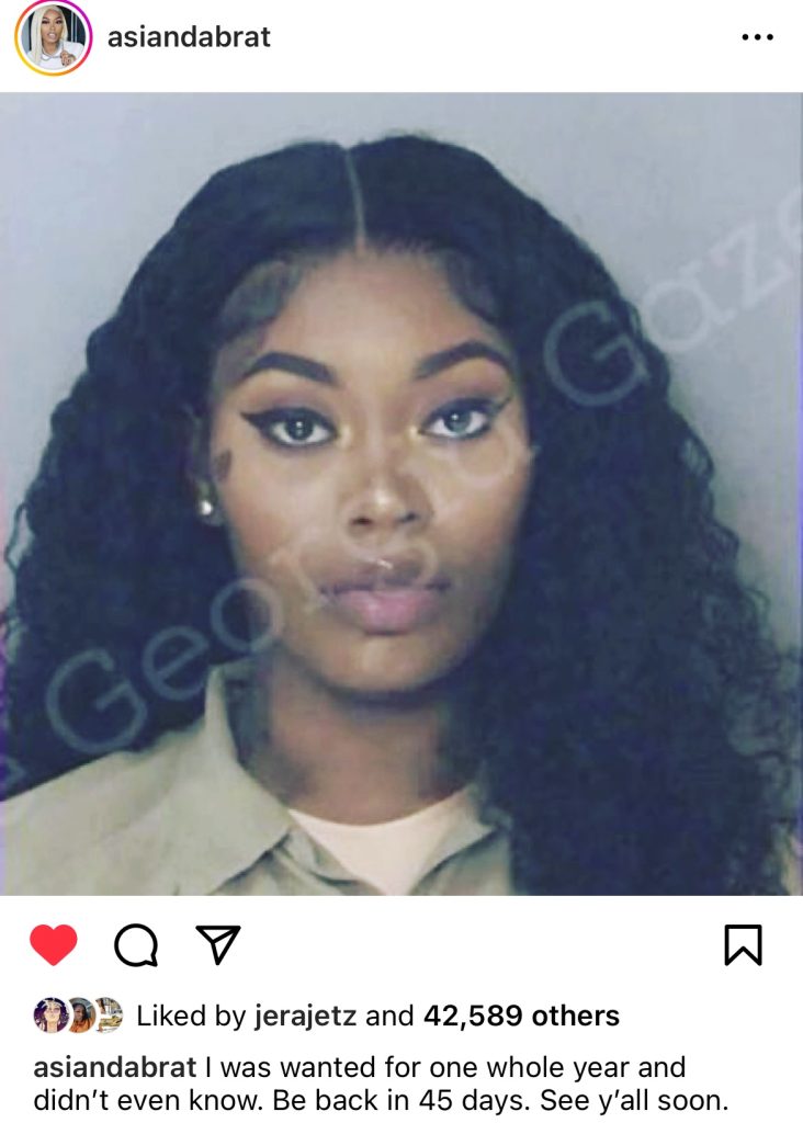 Asian Doll says she’ll be in jail for 45 days 