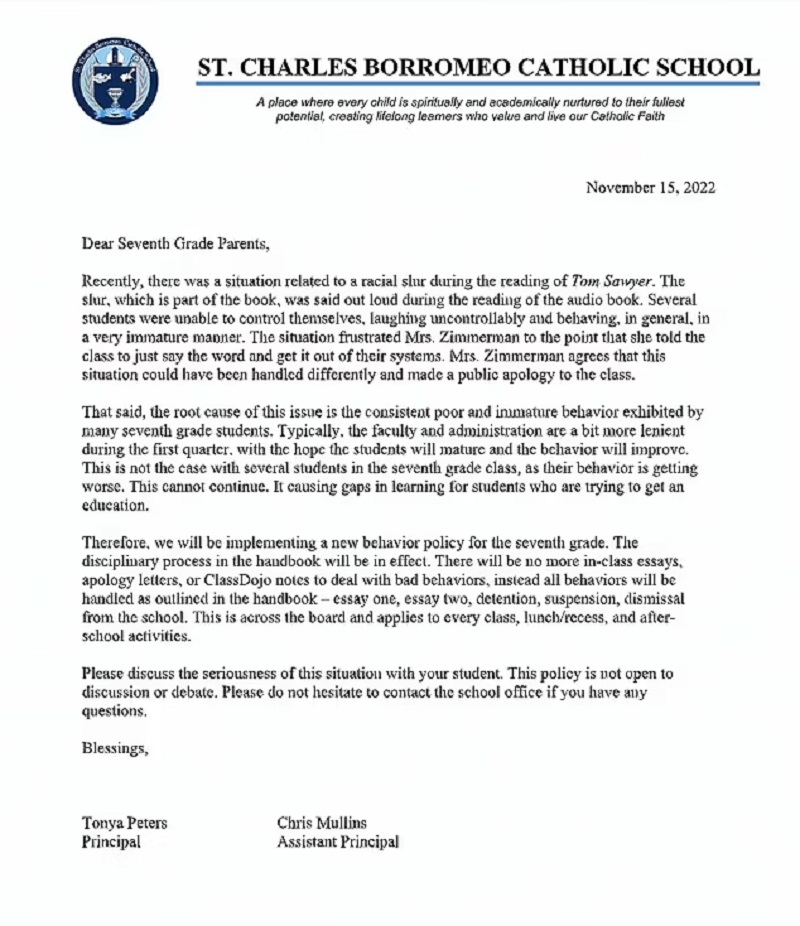 Black mother blasts Catholic school over students shouting n-word