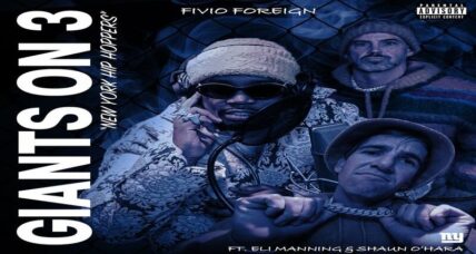 Fivio Foreign records "Giants On 3" with Eli Manning Shaun O'Hara