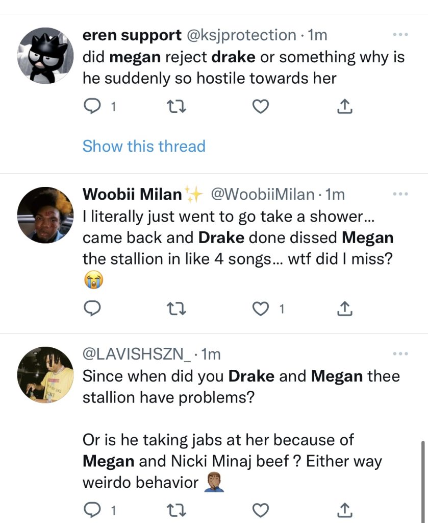 Drake accused of dissing Megan Thee Stallion on "Her Loss" album