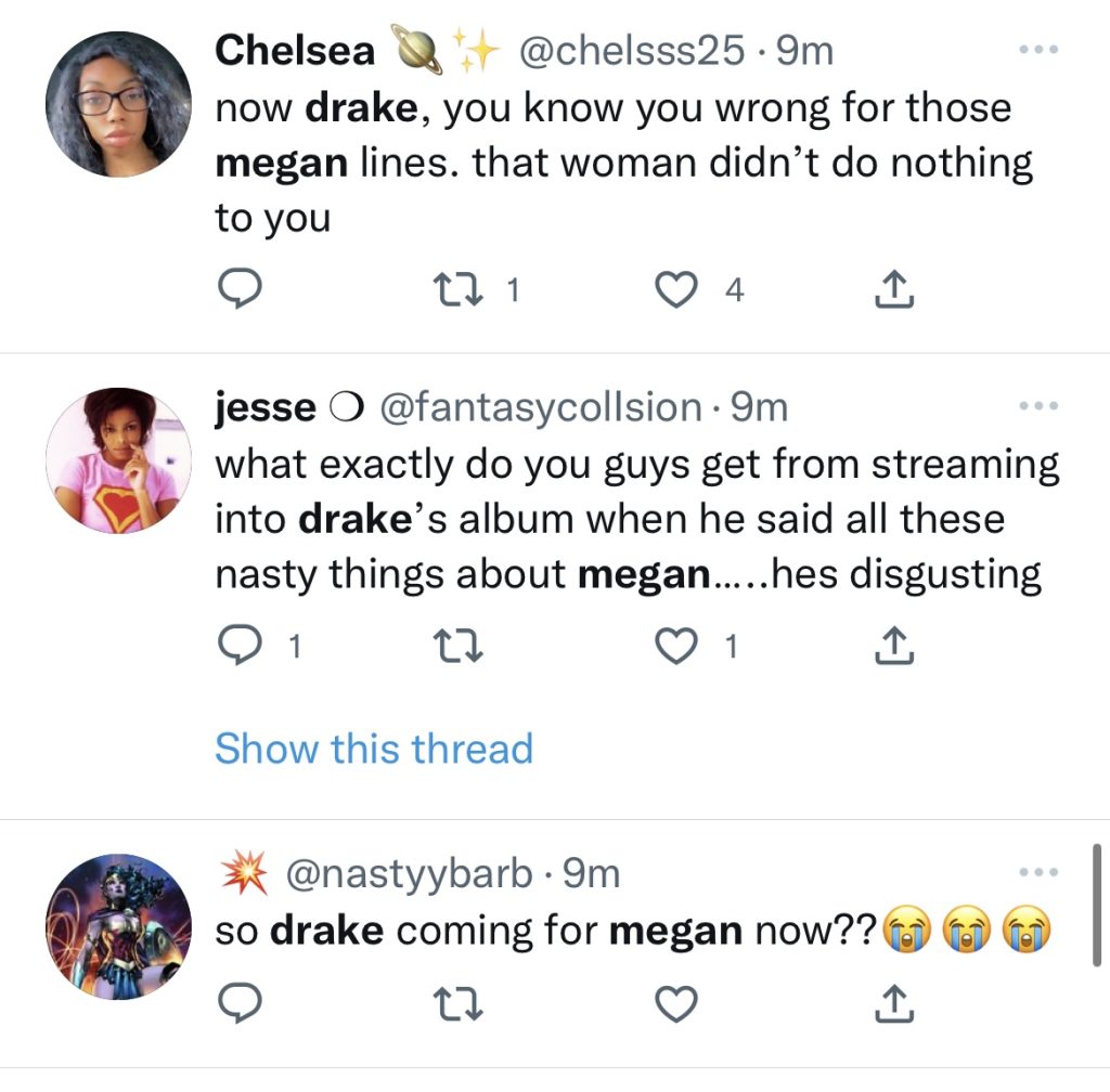 Drake accused of dissing Megan Thee Stallion on "Her Loss" album