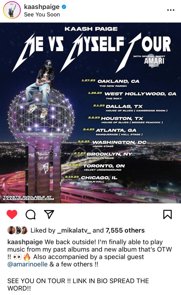 Kaash Paige announces new album and upcoming tour 