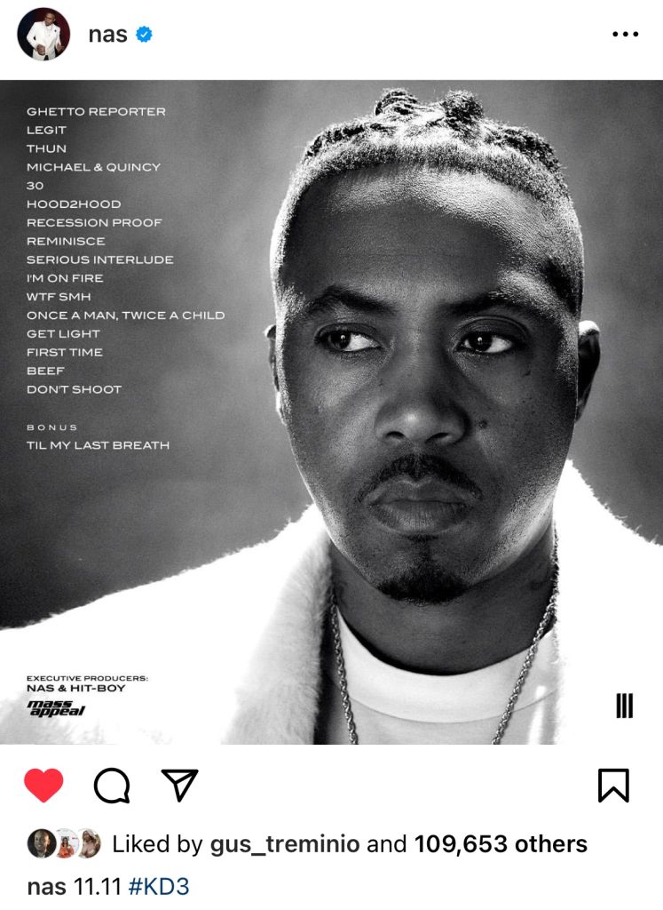 Nas and Hit-Boy reveal "King's Disease 3" tracklist 