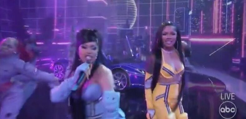 GloRilla and Cardi B perform "Tomorrow 2" at AMAs