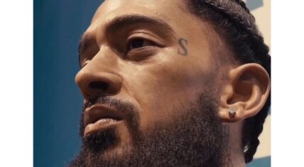 Nipsey Hussle wax figure created by an artist in Ohio