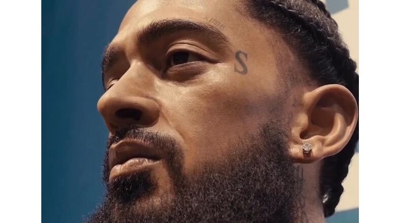 Nipsey Hussle wax figure created by an artist in Ohio