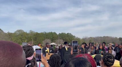 Shanquella Robinson funeral guests chant Justice Will Be Served