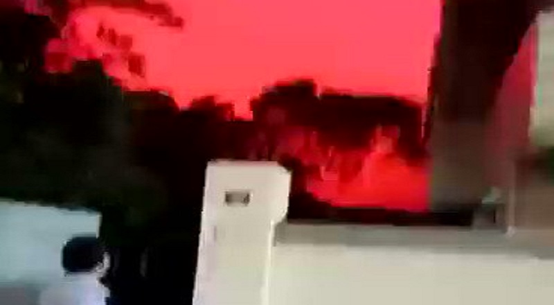 Video goes viral of the sky in China appearing to be blood red