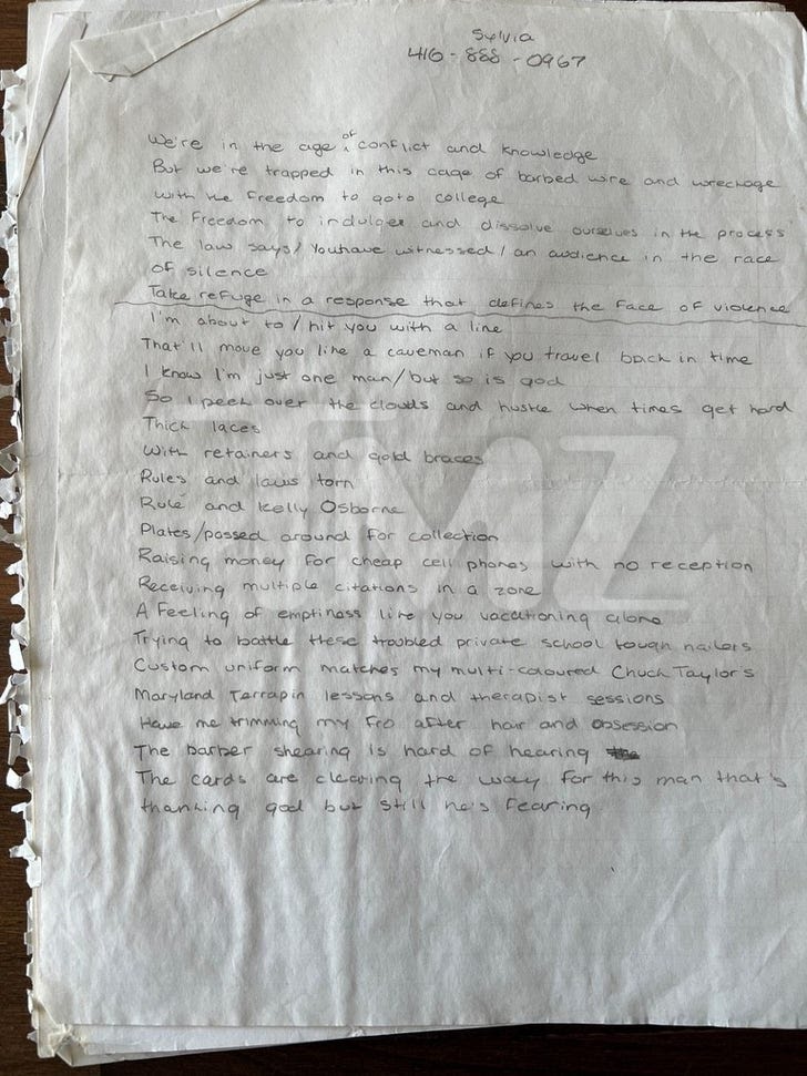 Drake’s old lyrics found in dumpster is selling for $20,000
