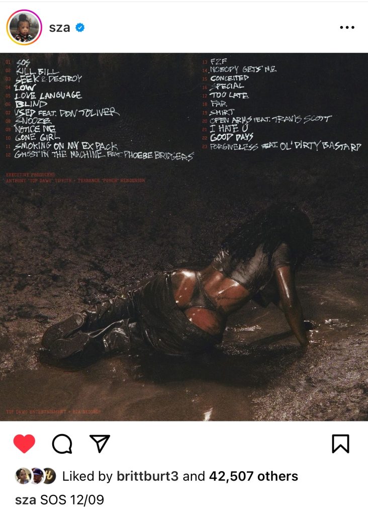 SZA reveals “S.O.S.” tracklist 